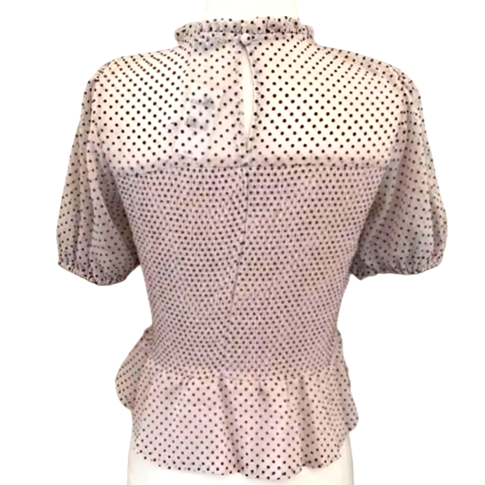 Polka Dot Ruffle Blouse - Picture 4 of 6